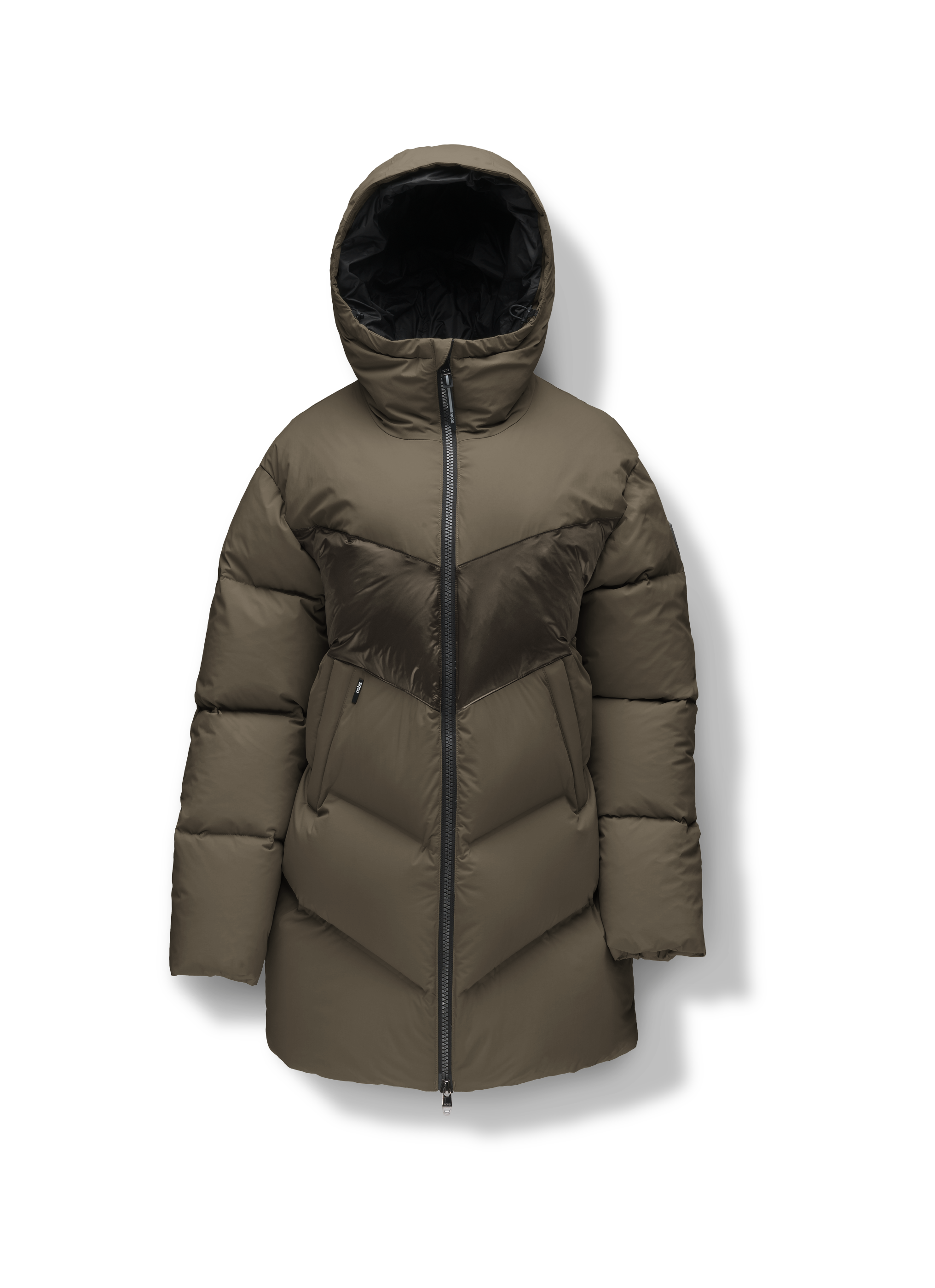 Millsa chevron long quilted jacket 2025