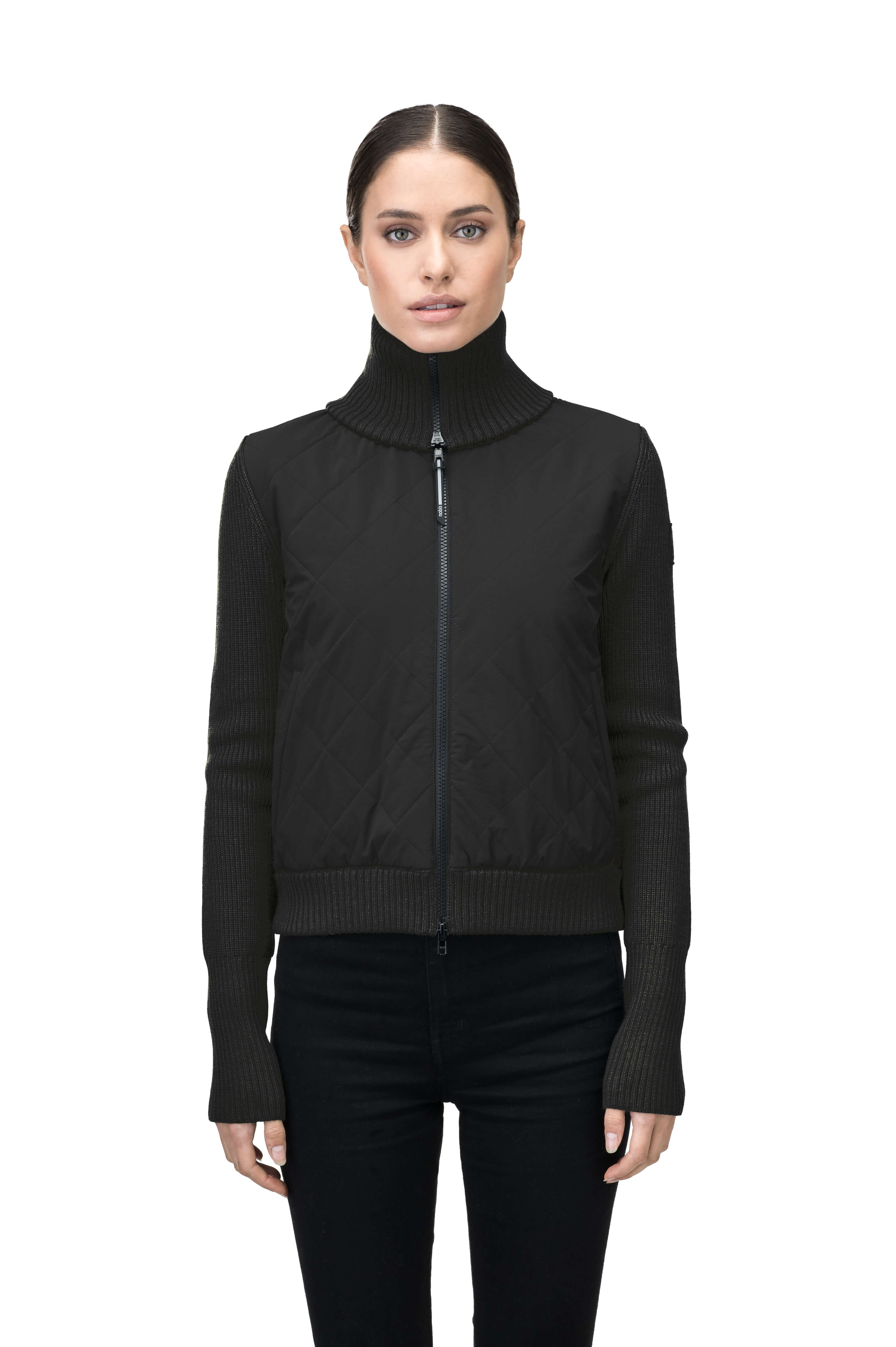 Ada Women's Quilted Full Zip Sweater | Nobis Premium Outerwear
