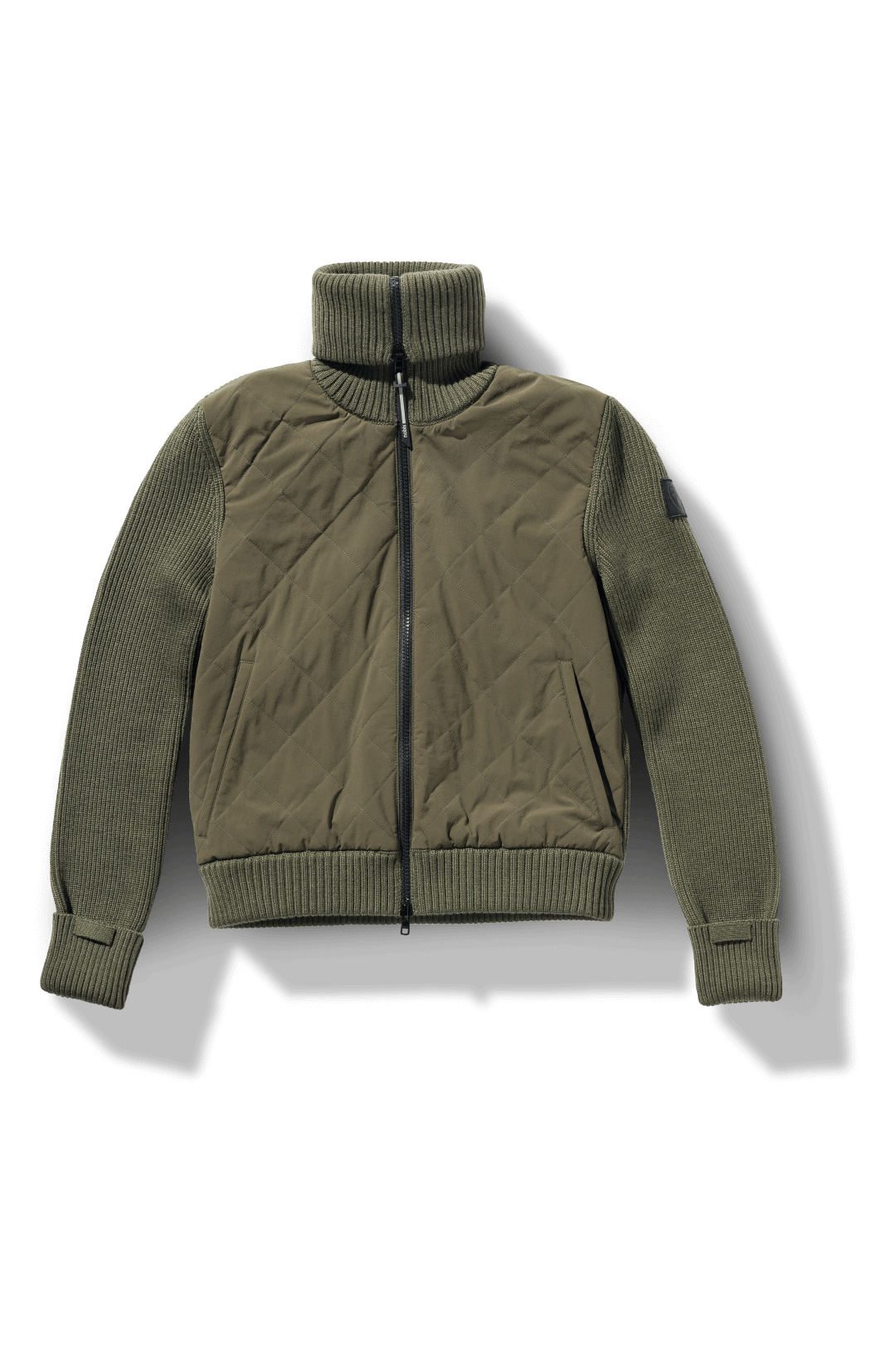 Ada Ladies Quilted Full Zip Sweater in Fatigue