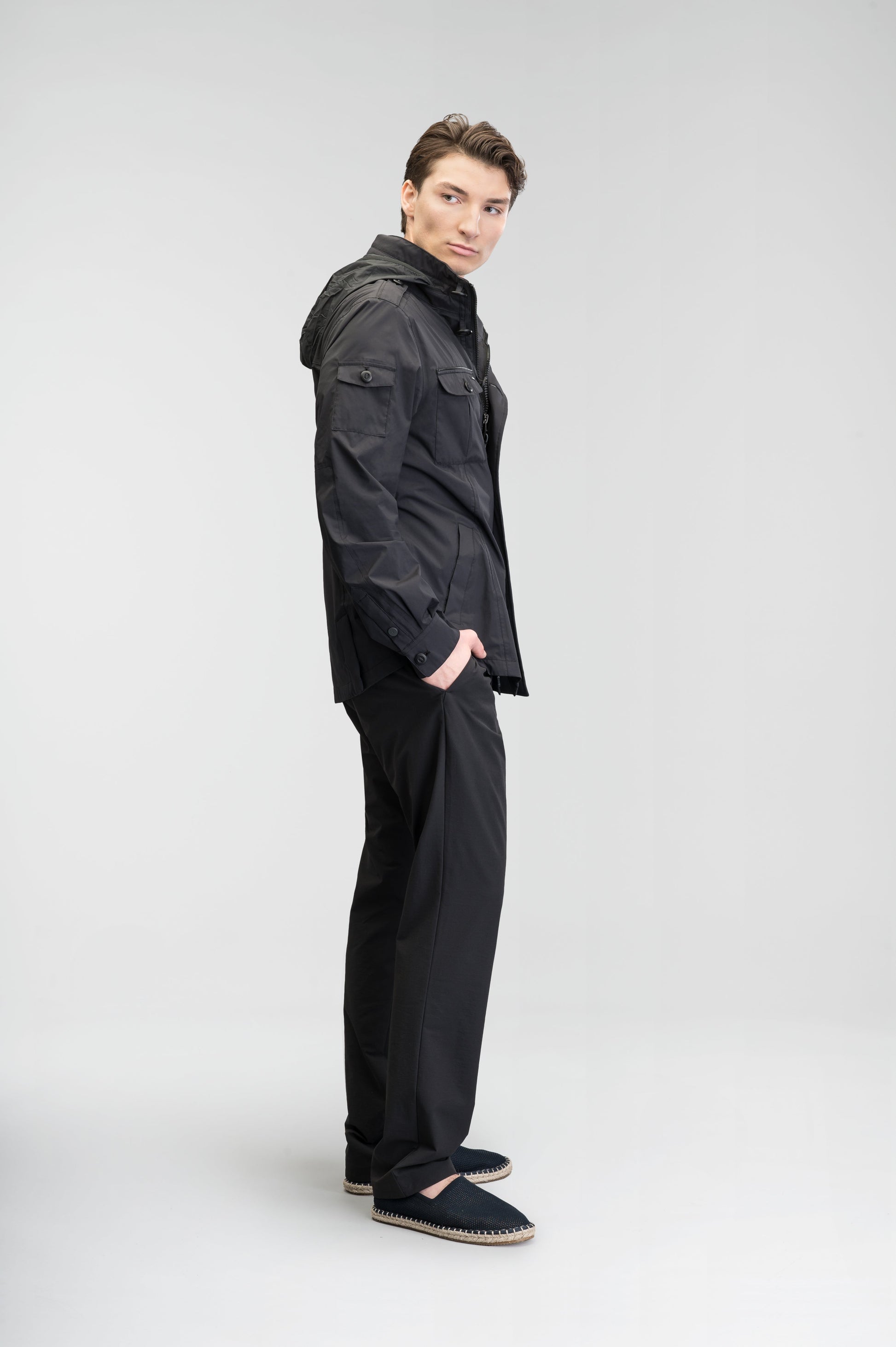 Admiral Men's lightweight tech jacket in Black