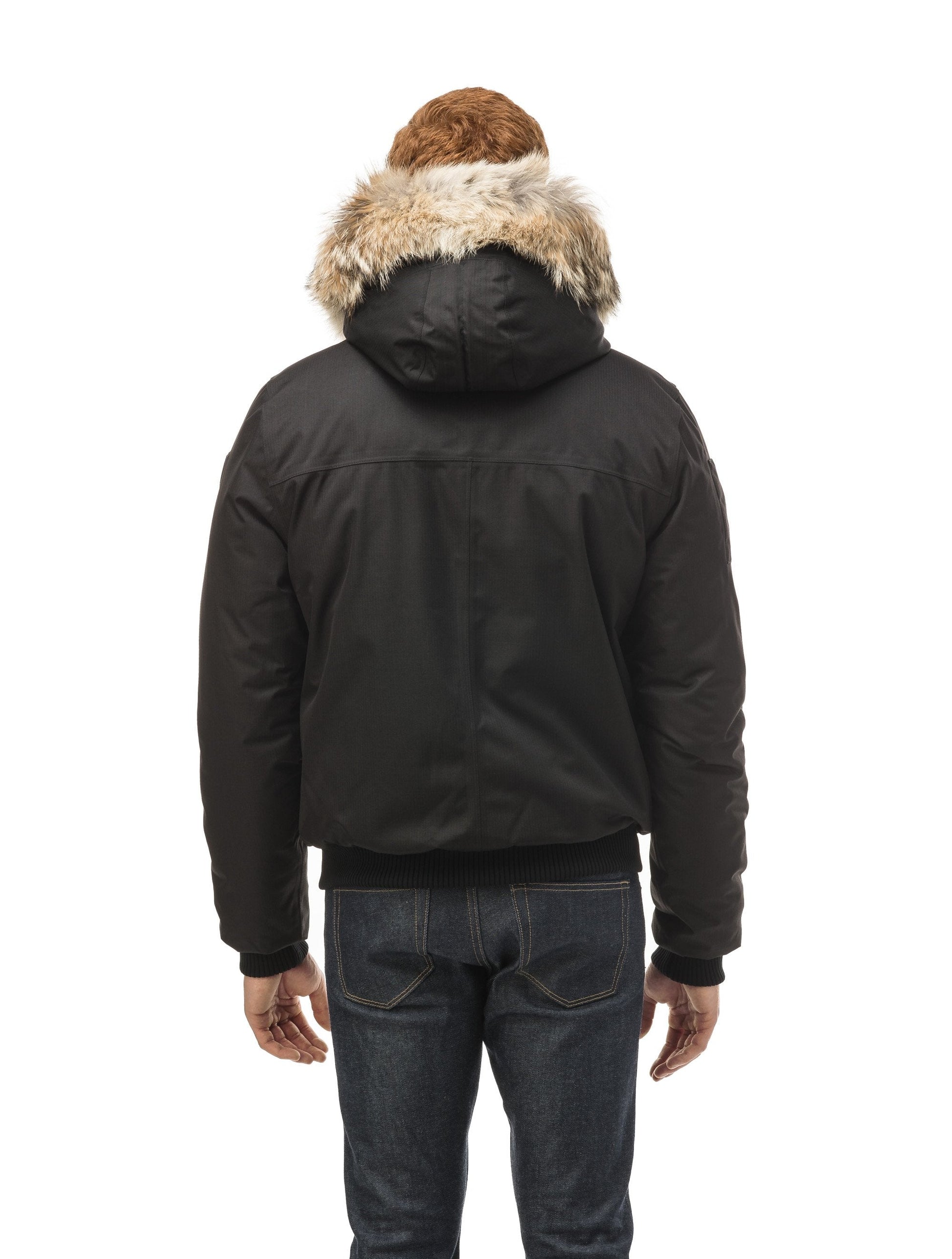 Parka Bomber With Fur Hood Dylan Men's Hooded Bomber Jacket