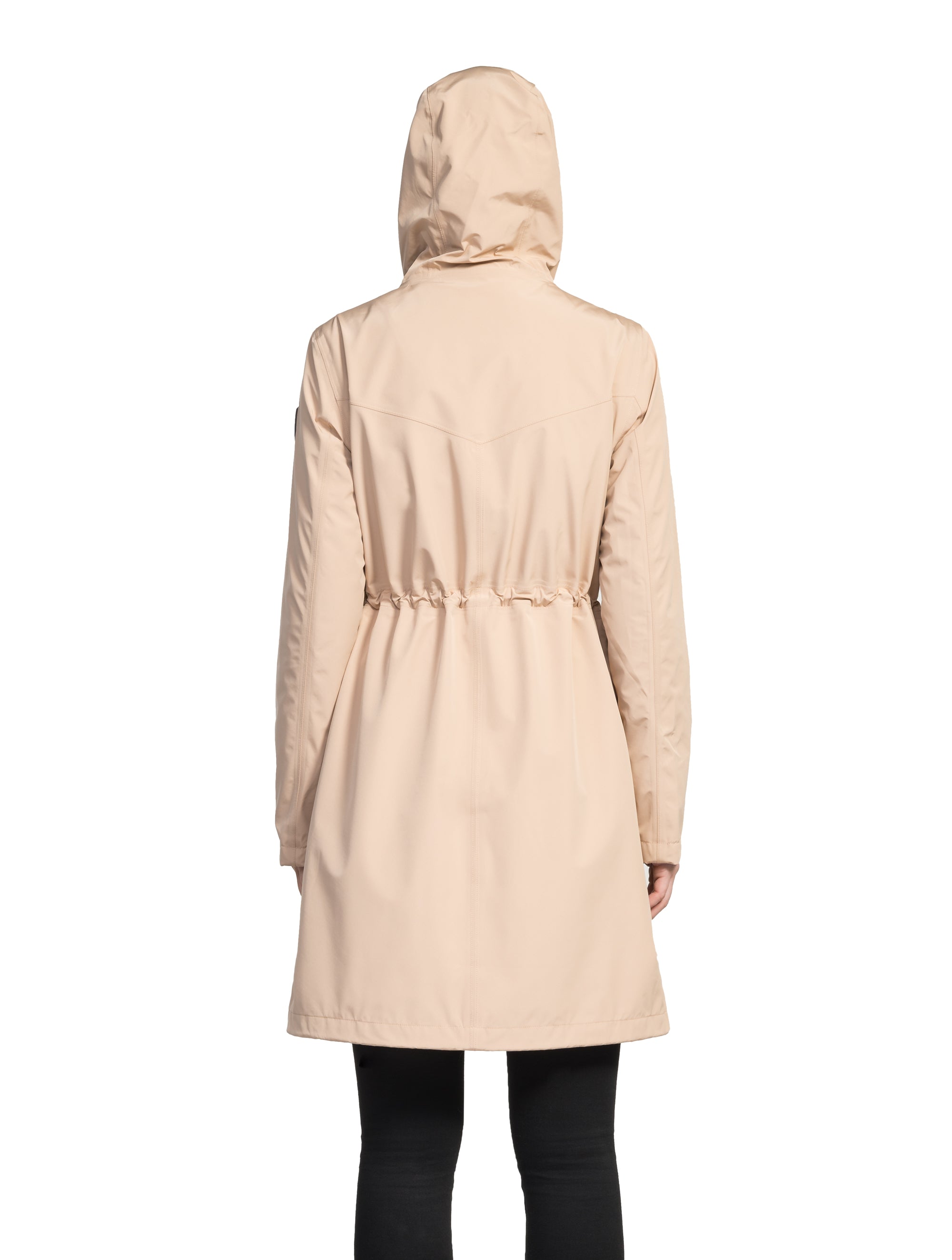 Knee length cheap rain jacket women's