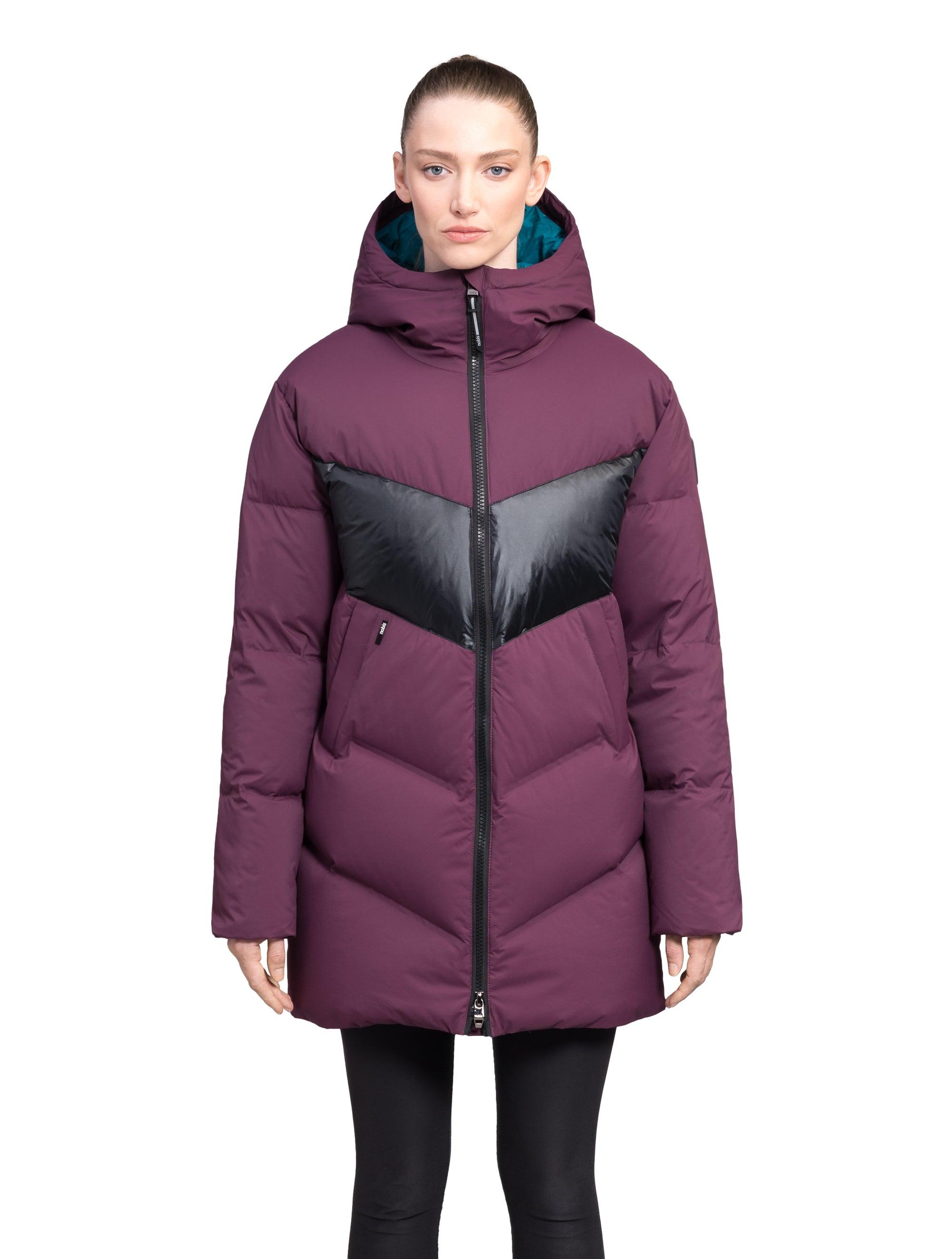 Missy chevron puffer jacket best sale