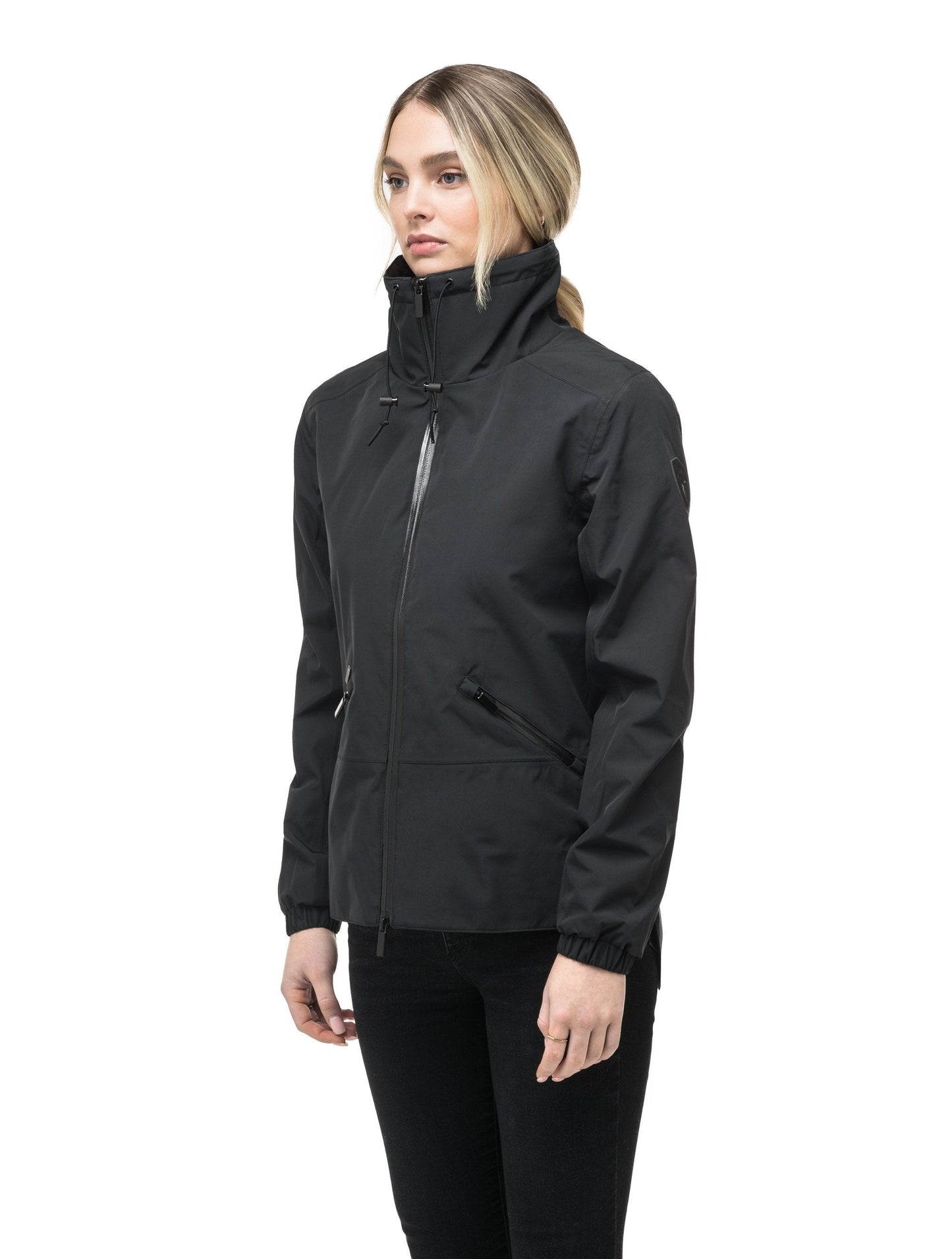 Leah waist length women's jacket in Black
