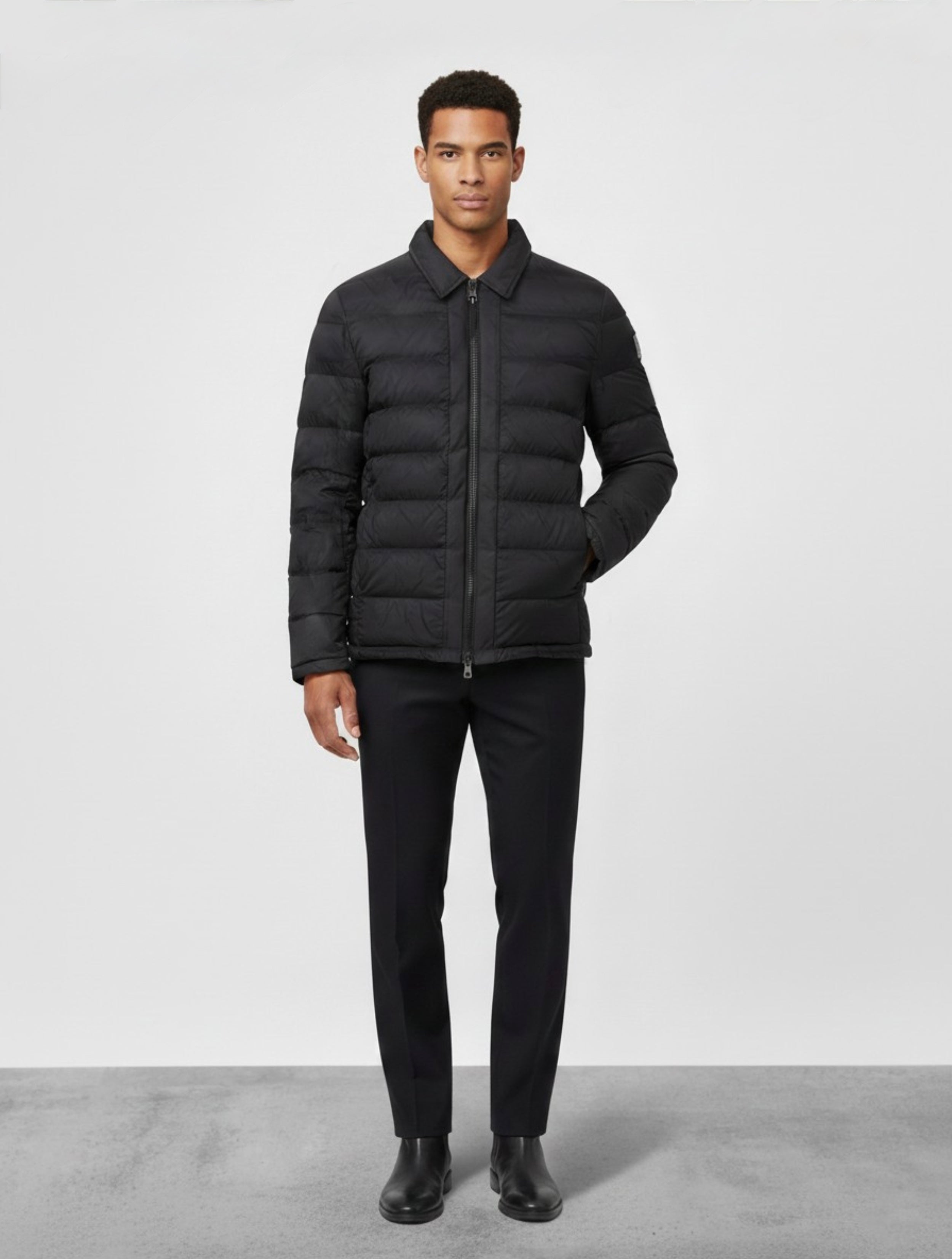 【美品】soyy. N.D.B nylon detaching blouson Super Light Nylon Ripstop Down Blouson - Black