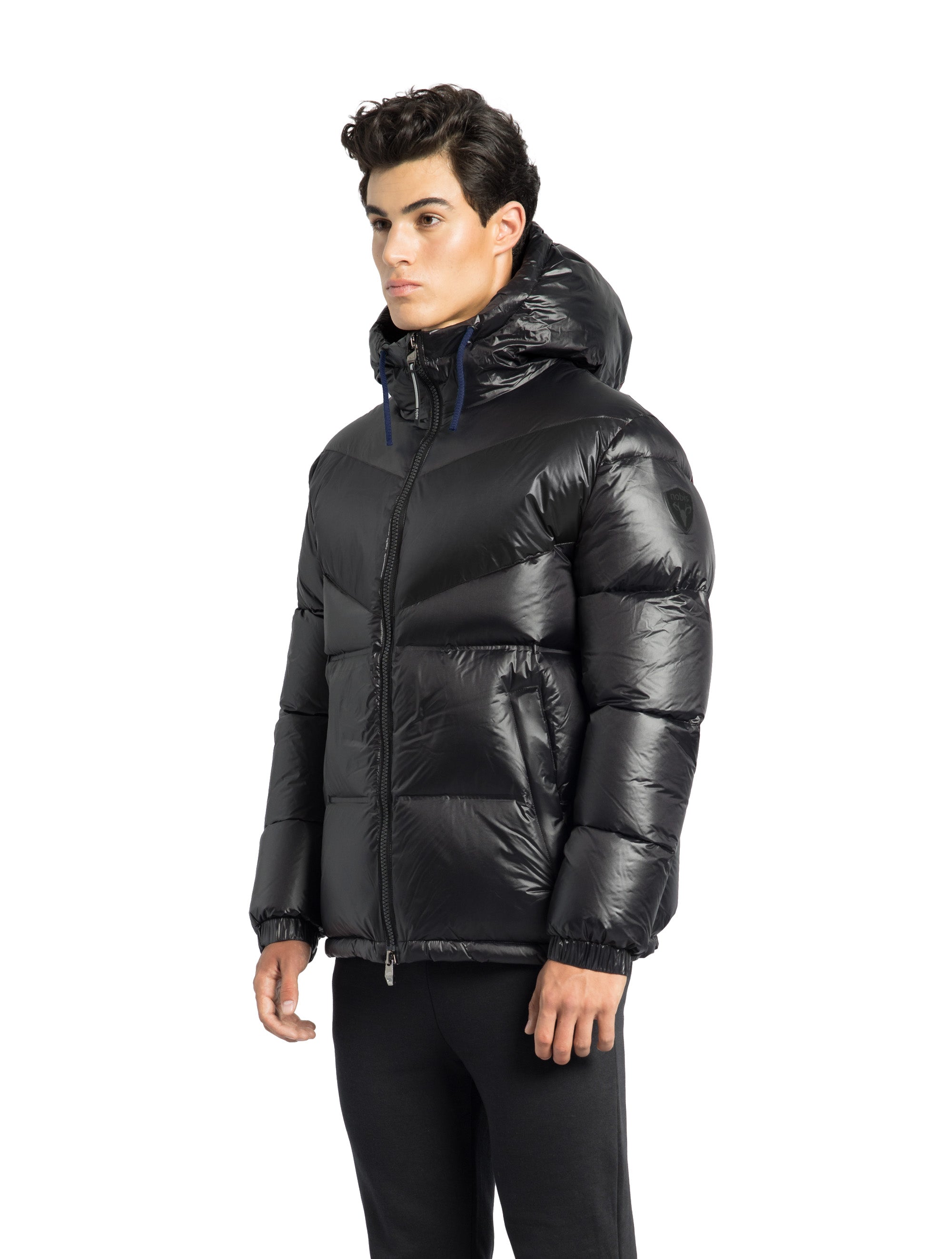 Nobis Dyna Chevron Quilted Puffer Jacket Men s S Black