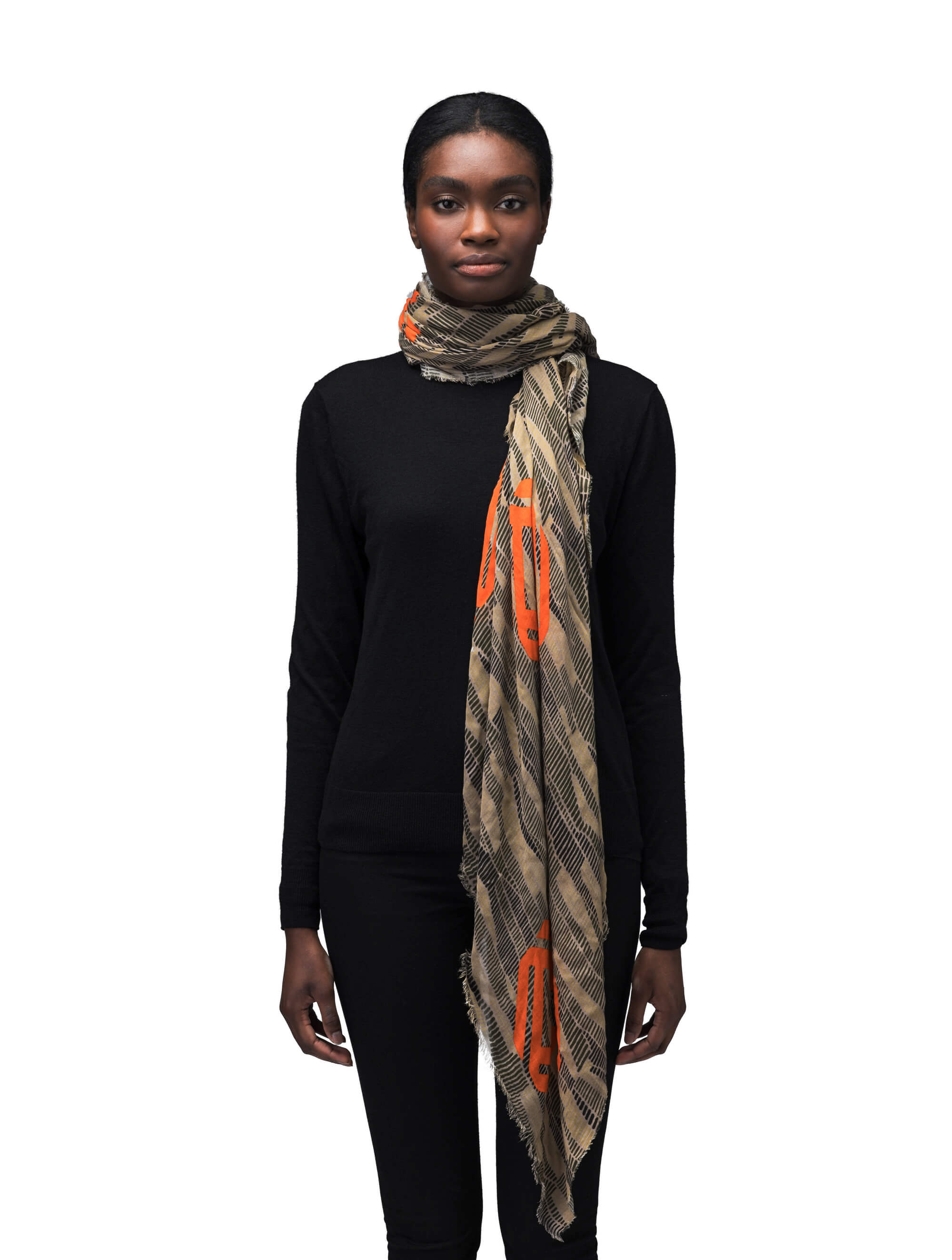 VETEMENTS デムナ期 MONOGRAM SILK SCARF TOTEME Women's' Signature Monogram Silk Scarf in Beige | LN-CC®