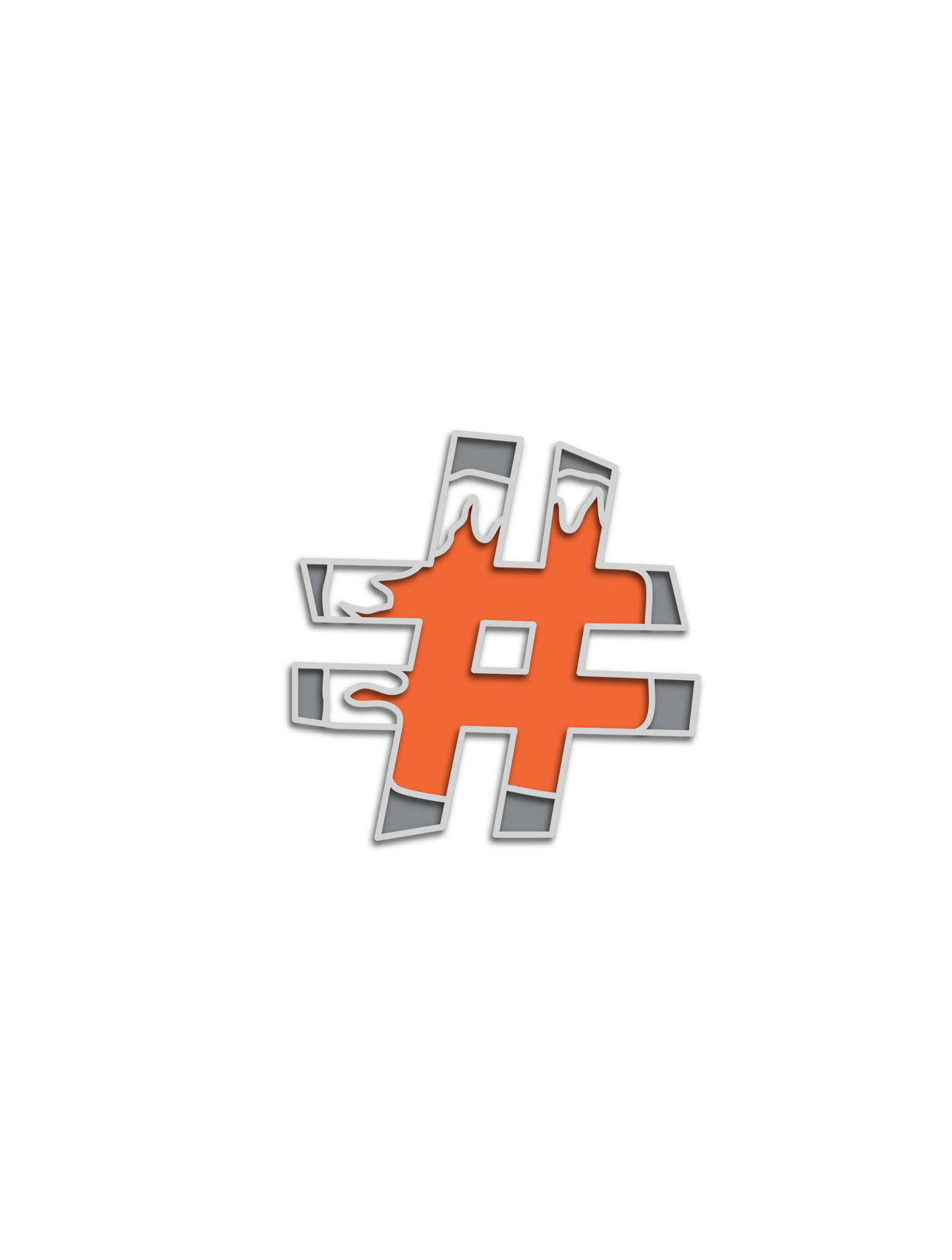 No Cold Shoulder Atomic Hashtag Pin