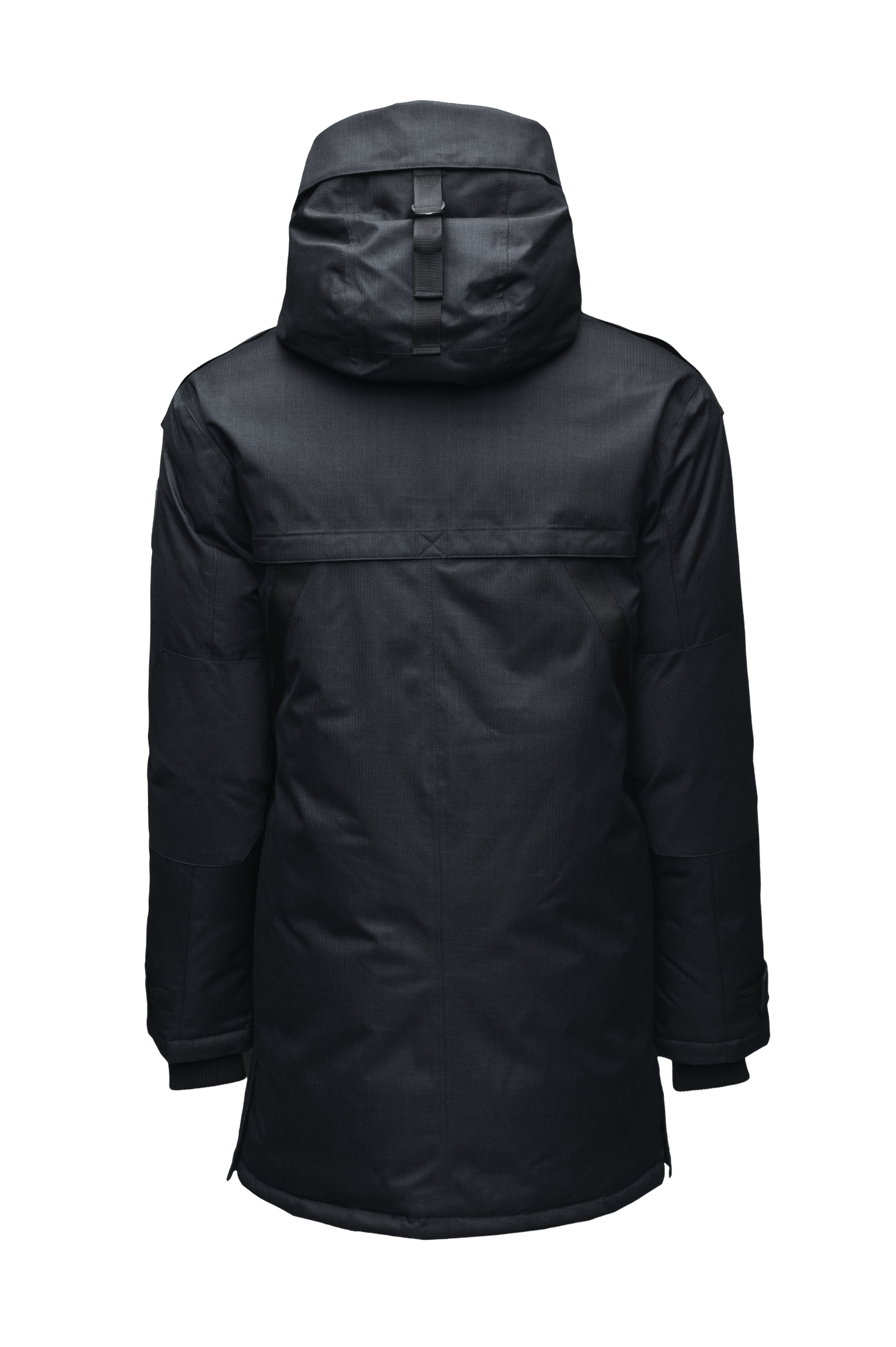 Men's Best Selling Parka the Yatesy is a down filled jacket with a zipper closure and magnetic placket in Black