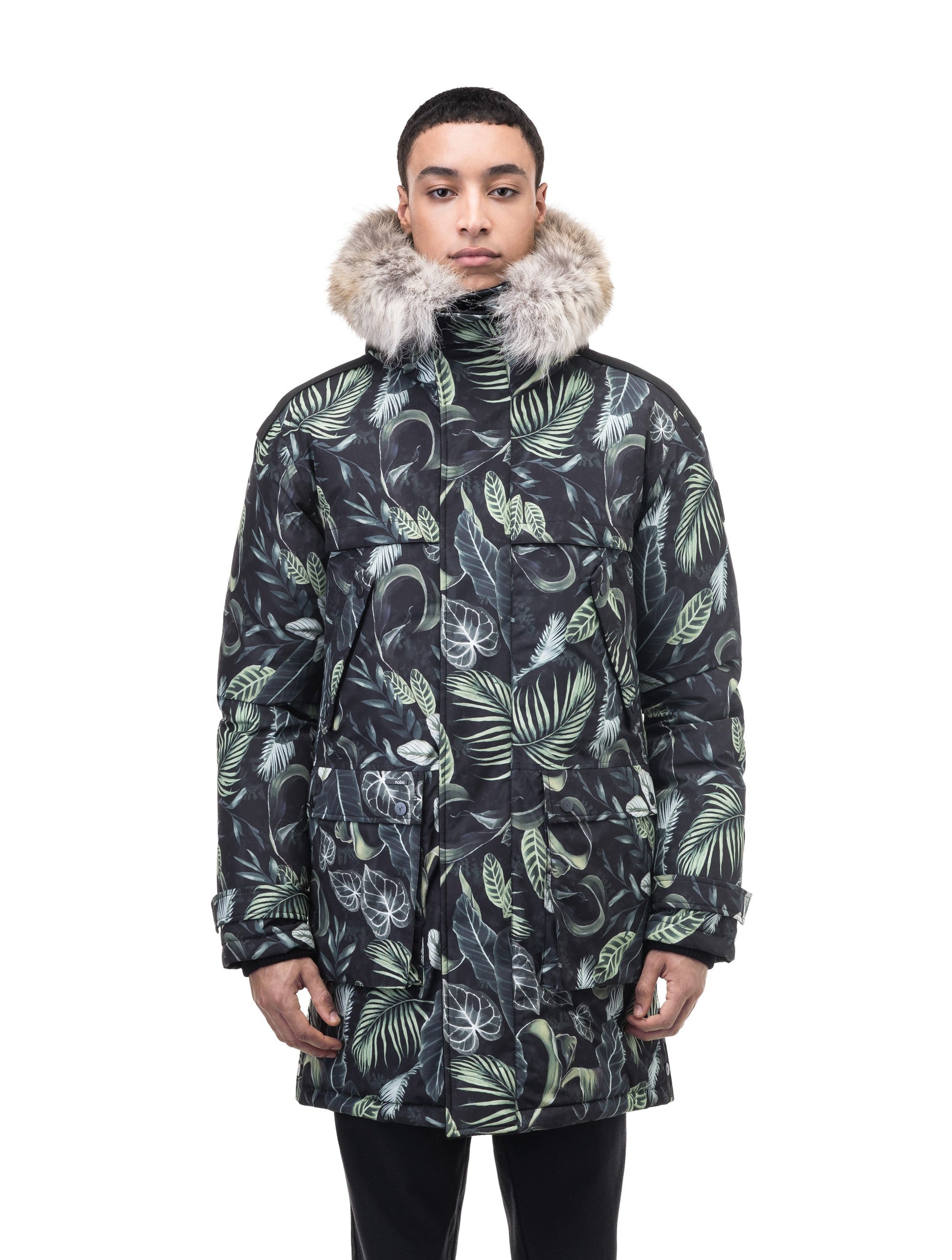 Men's Best Selling Parka the Yatesy is a down filled jacket with a zipper closure and magnetic placket in Foliage