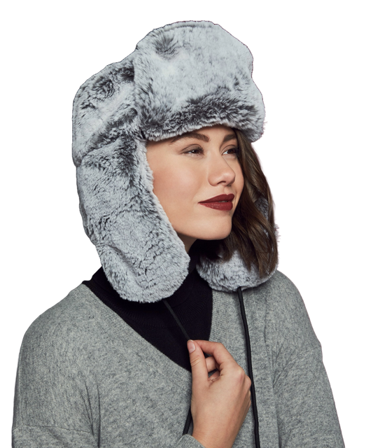 Mila Women's Faux Fur Trapper + Heather Grey