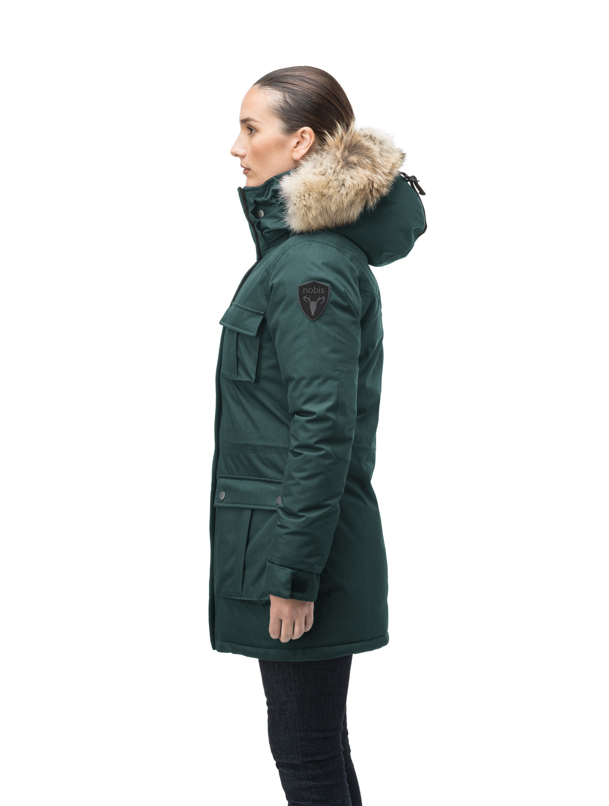 Forest green down filled on sale parka