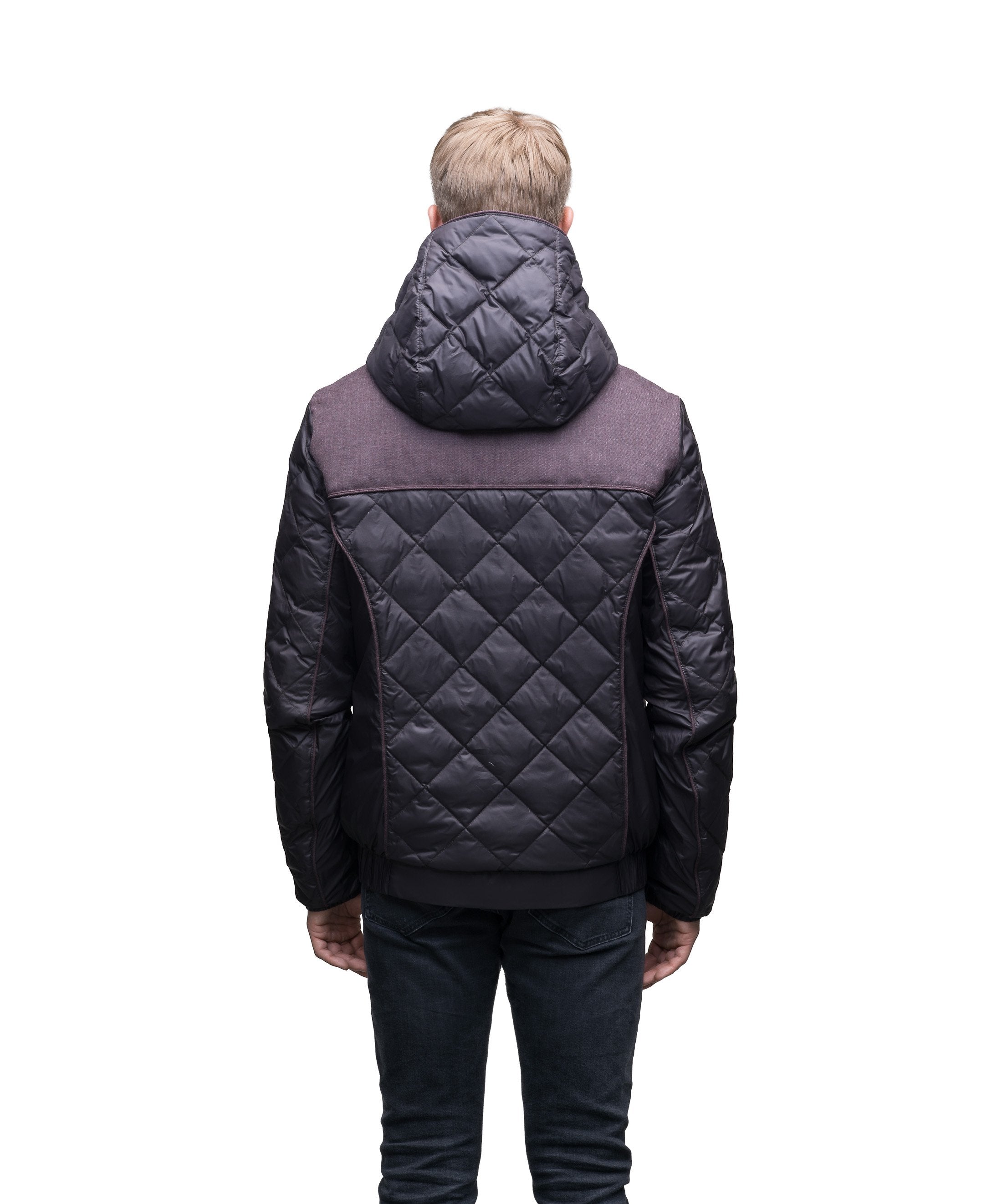 Quilted hooded jacket mens hotsell