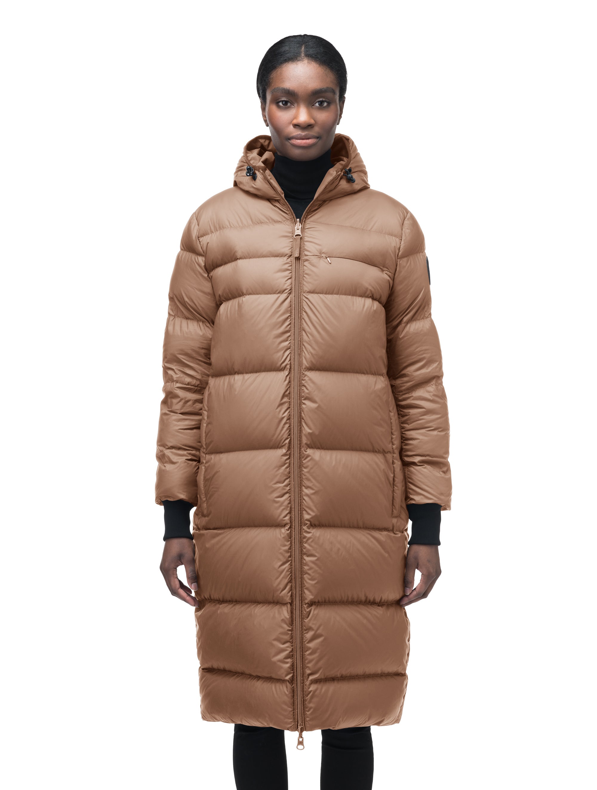 Knee length clearance puffer coat womens