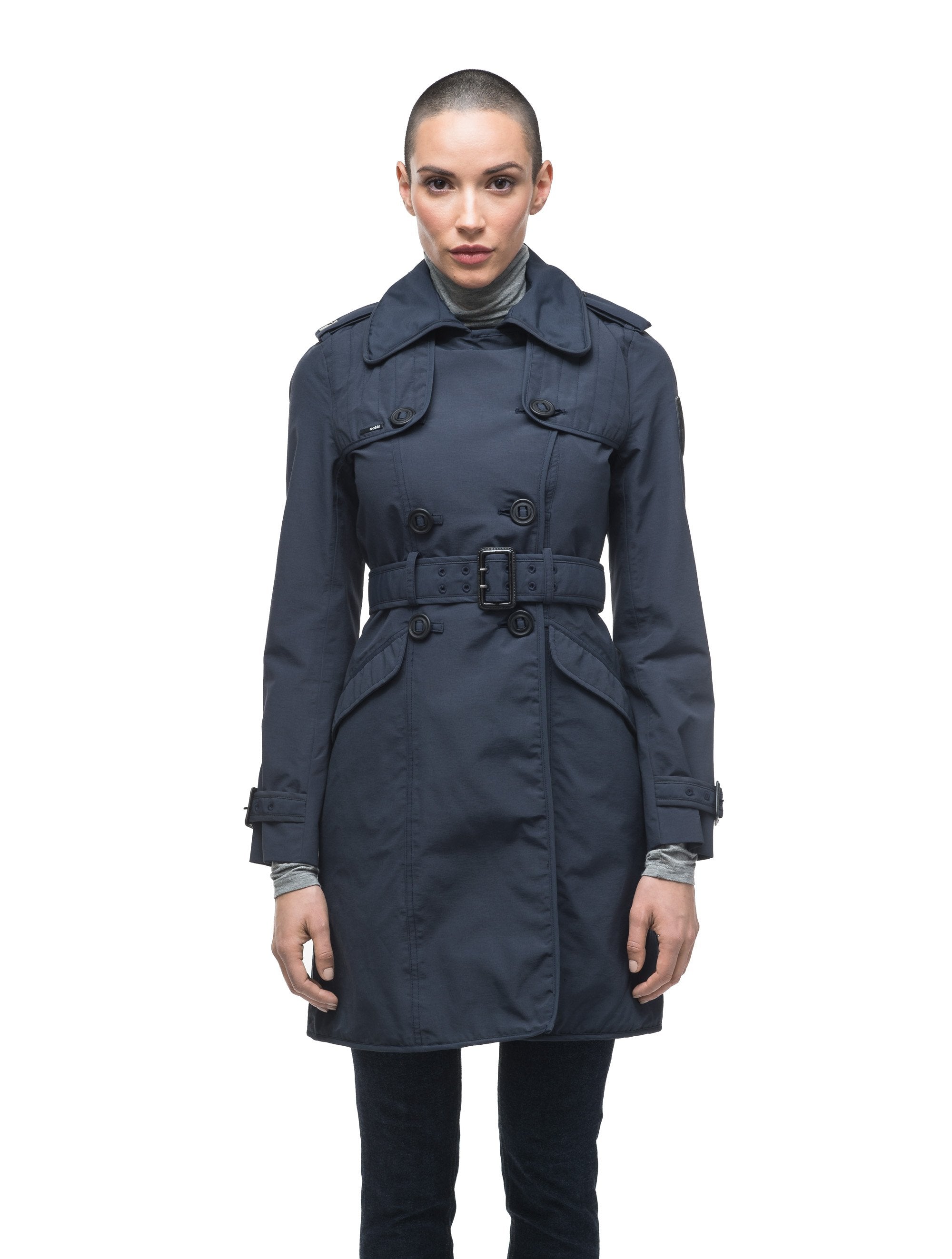 Navy coat hot sale with belt