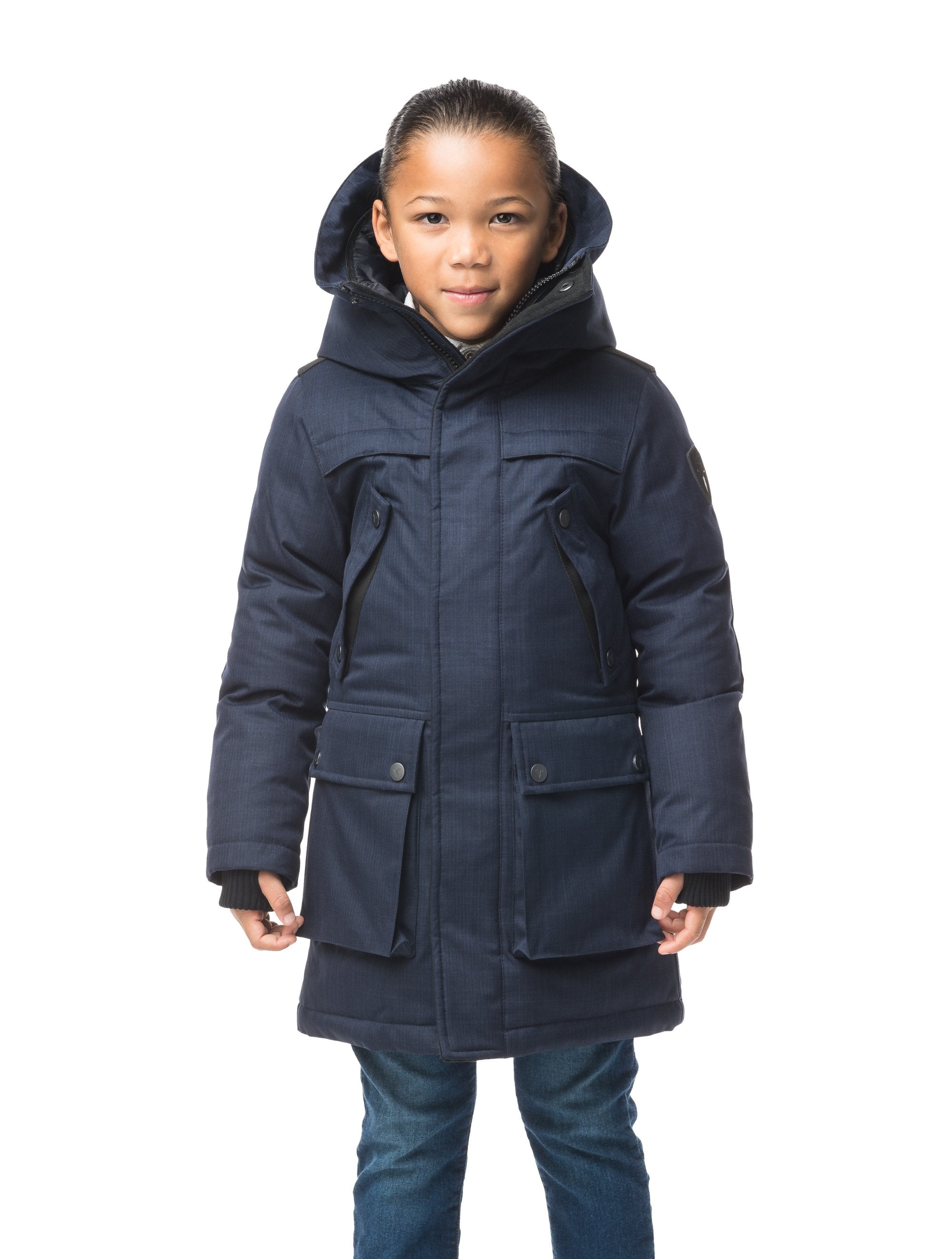 Kids long down coat sale