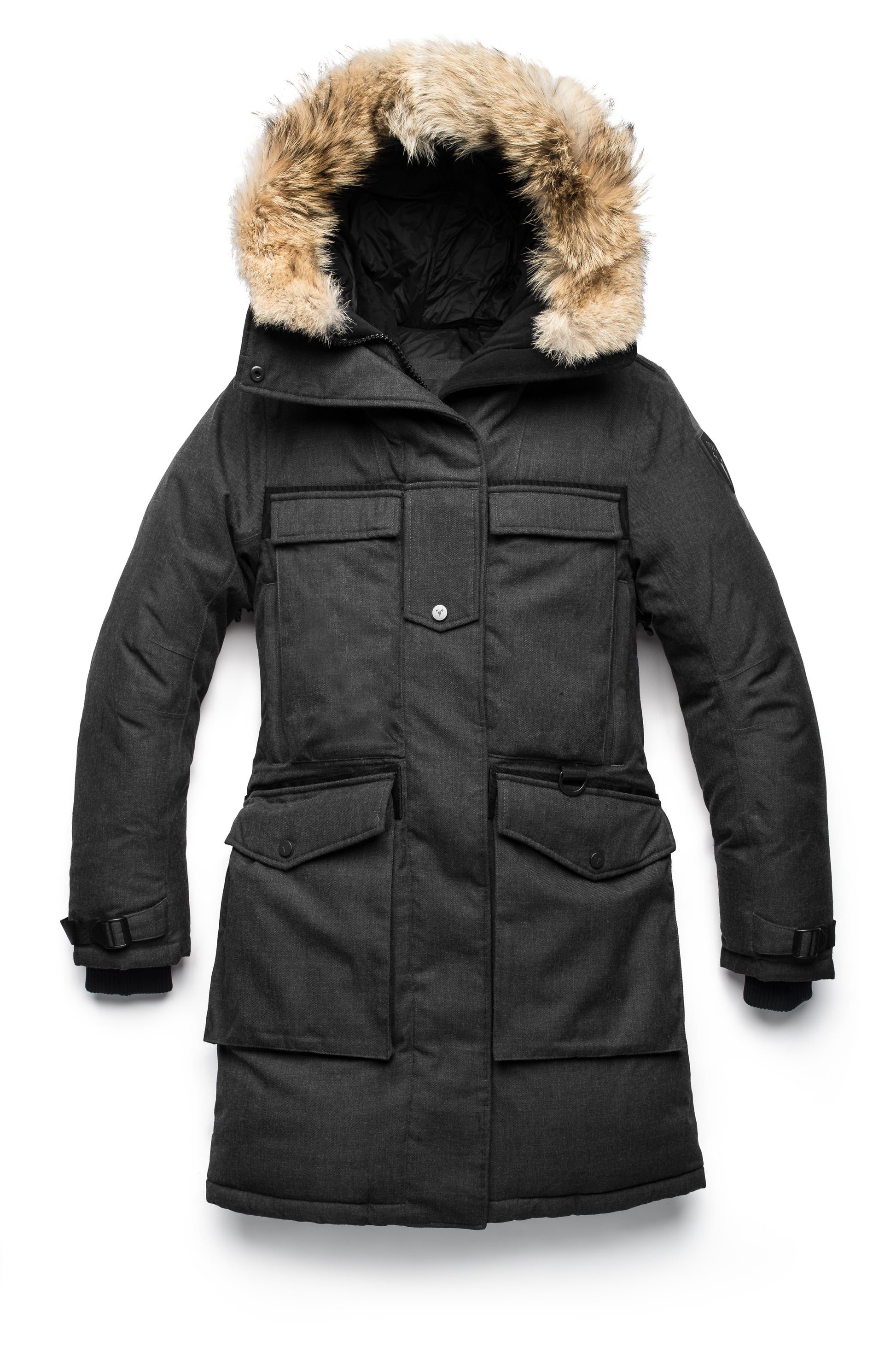 Women's extreme parka with our highest down filling and a removable down filled hood in H. Black