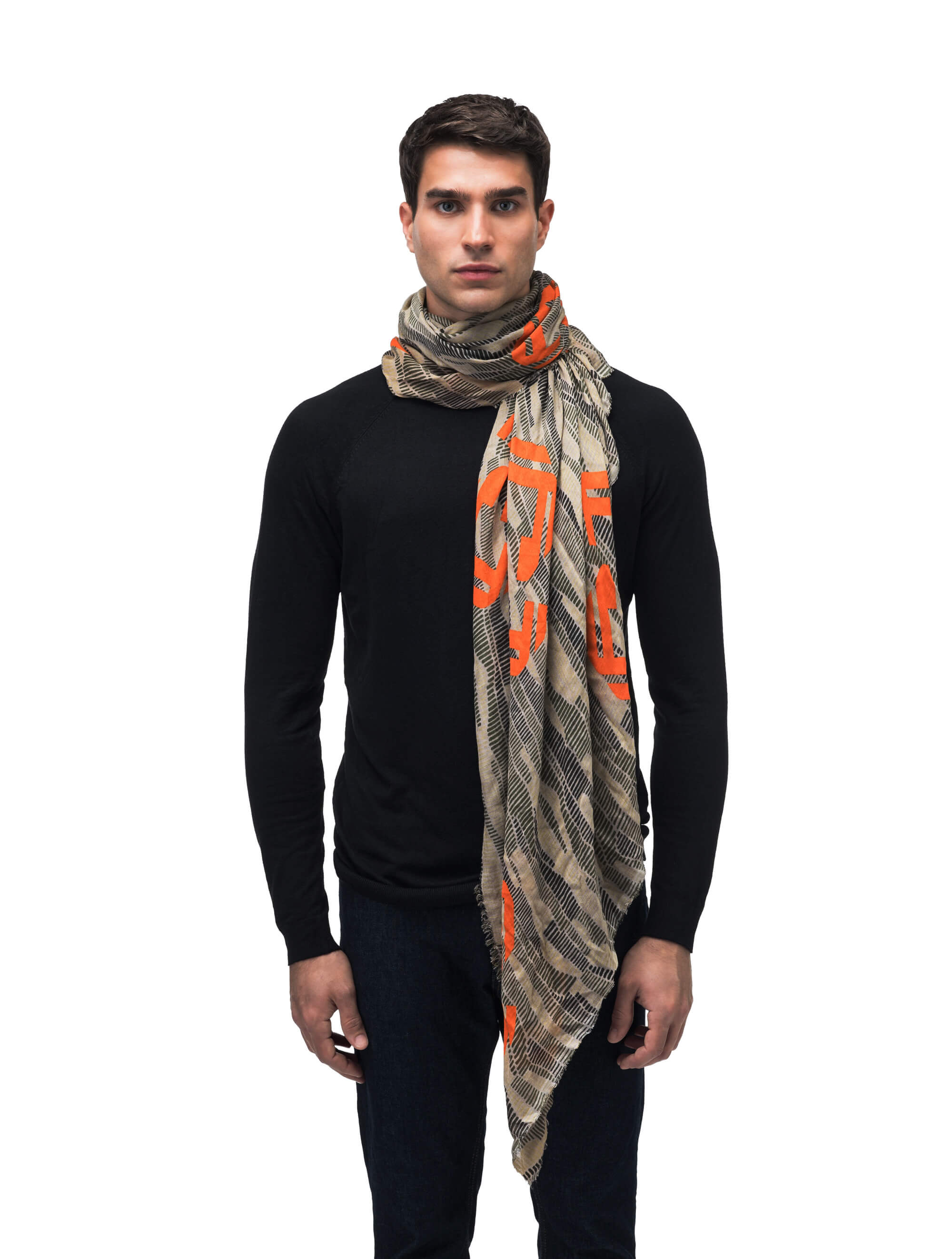 Mens monogram hot sale scarf