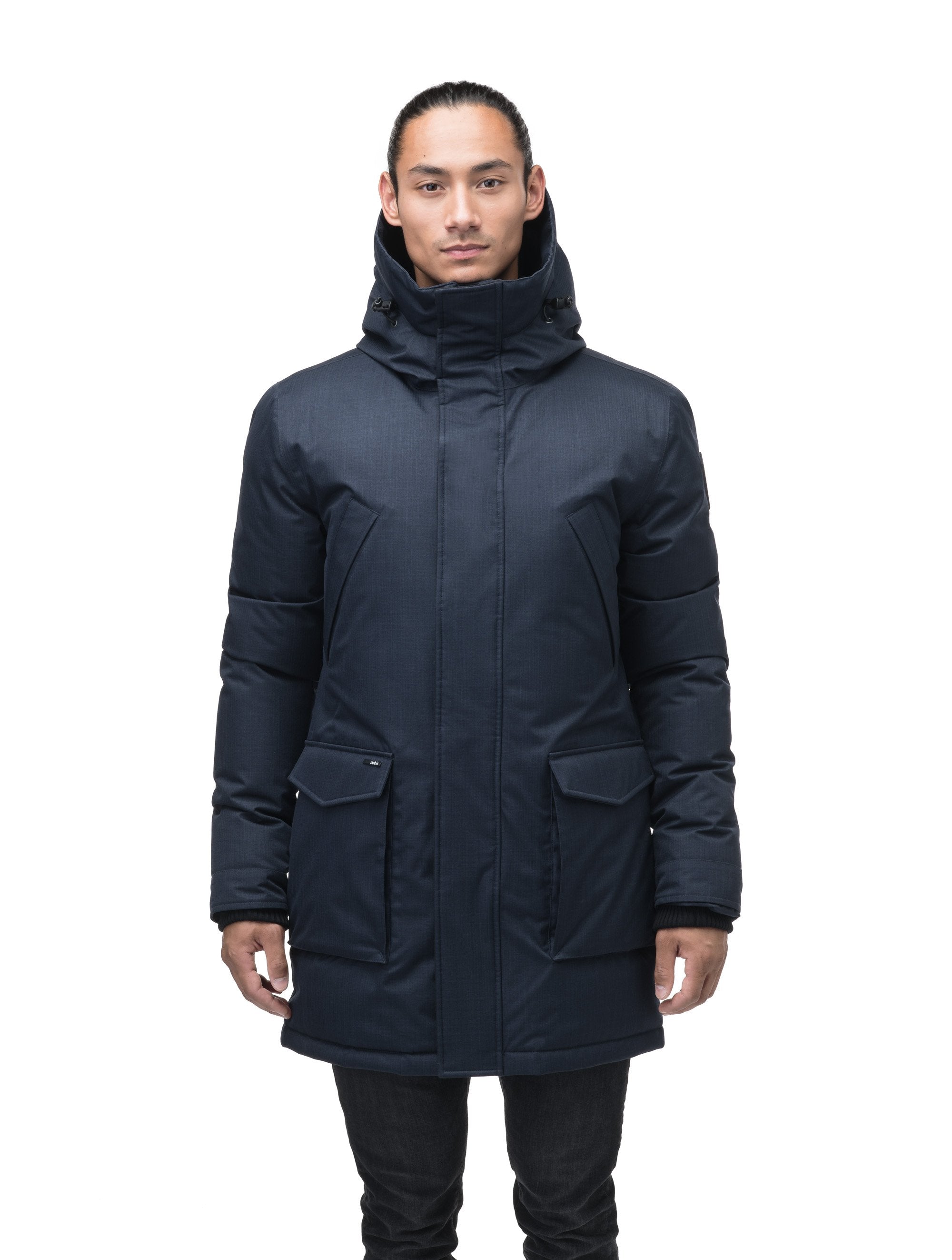 Navy blue clearance parka jacket mens