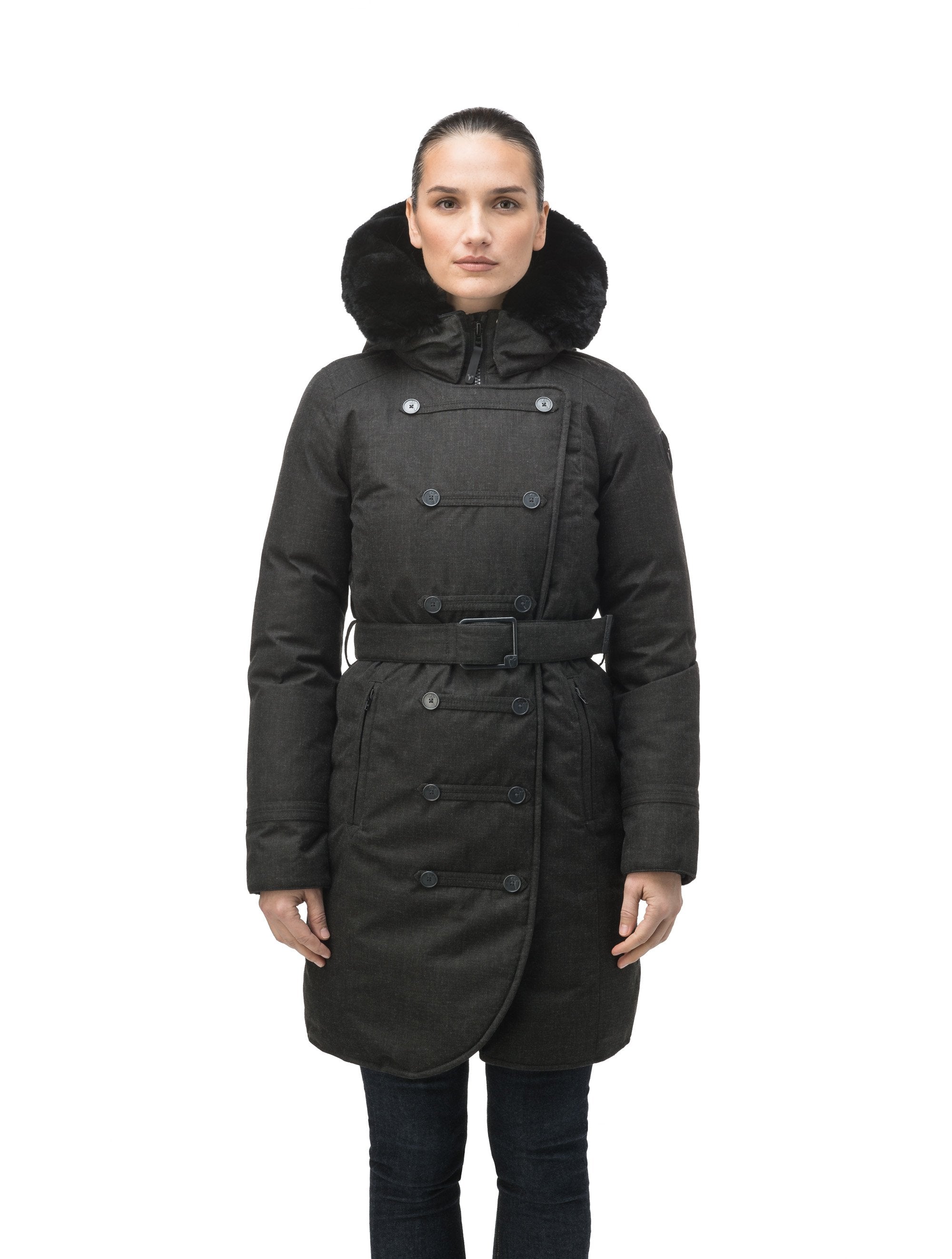 Ursula black padded hotsell faux fur hooded coat