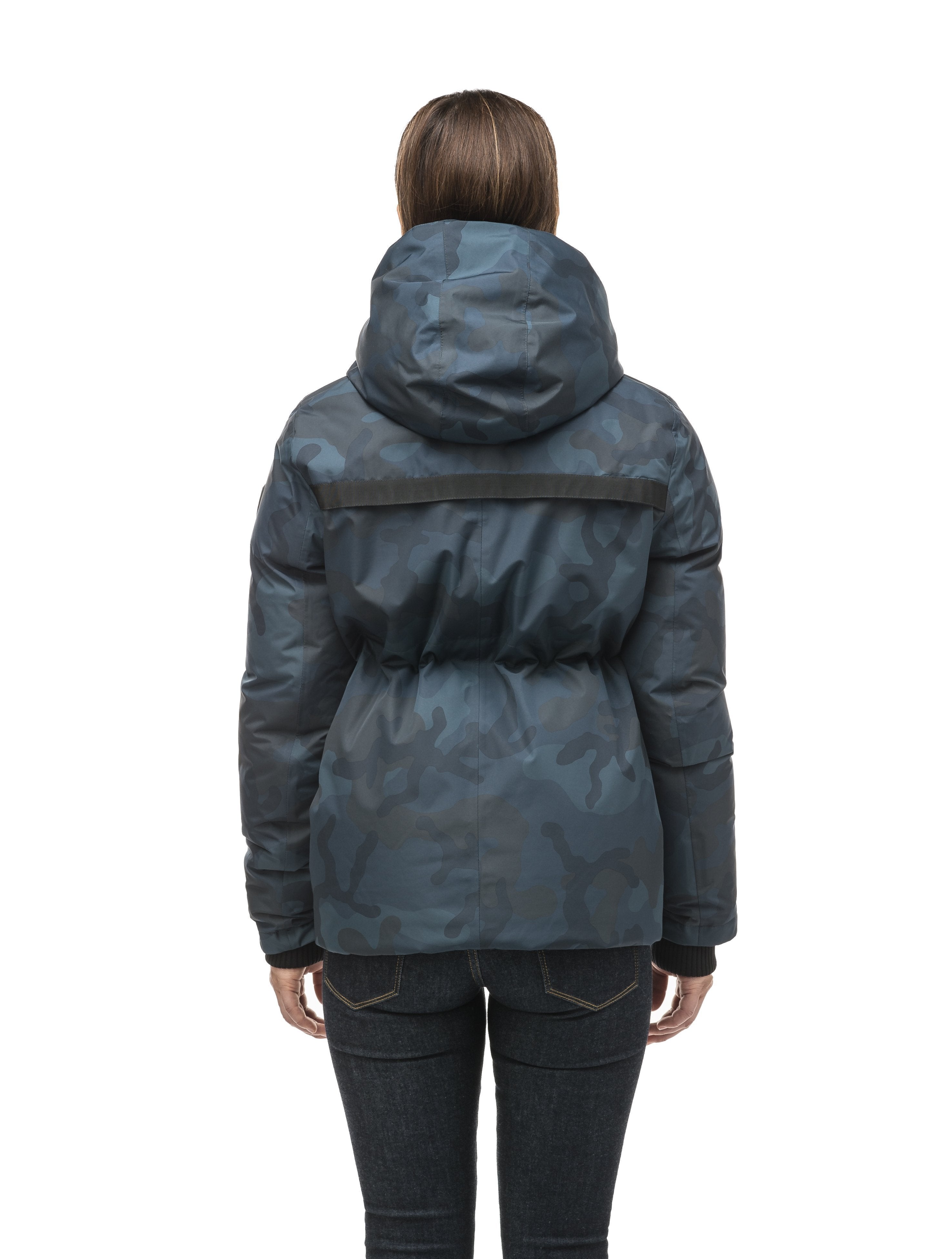 Navy puffa store jacket ladies