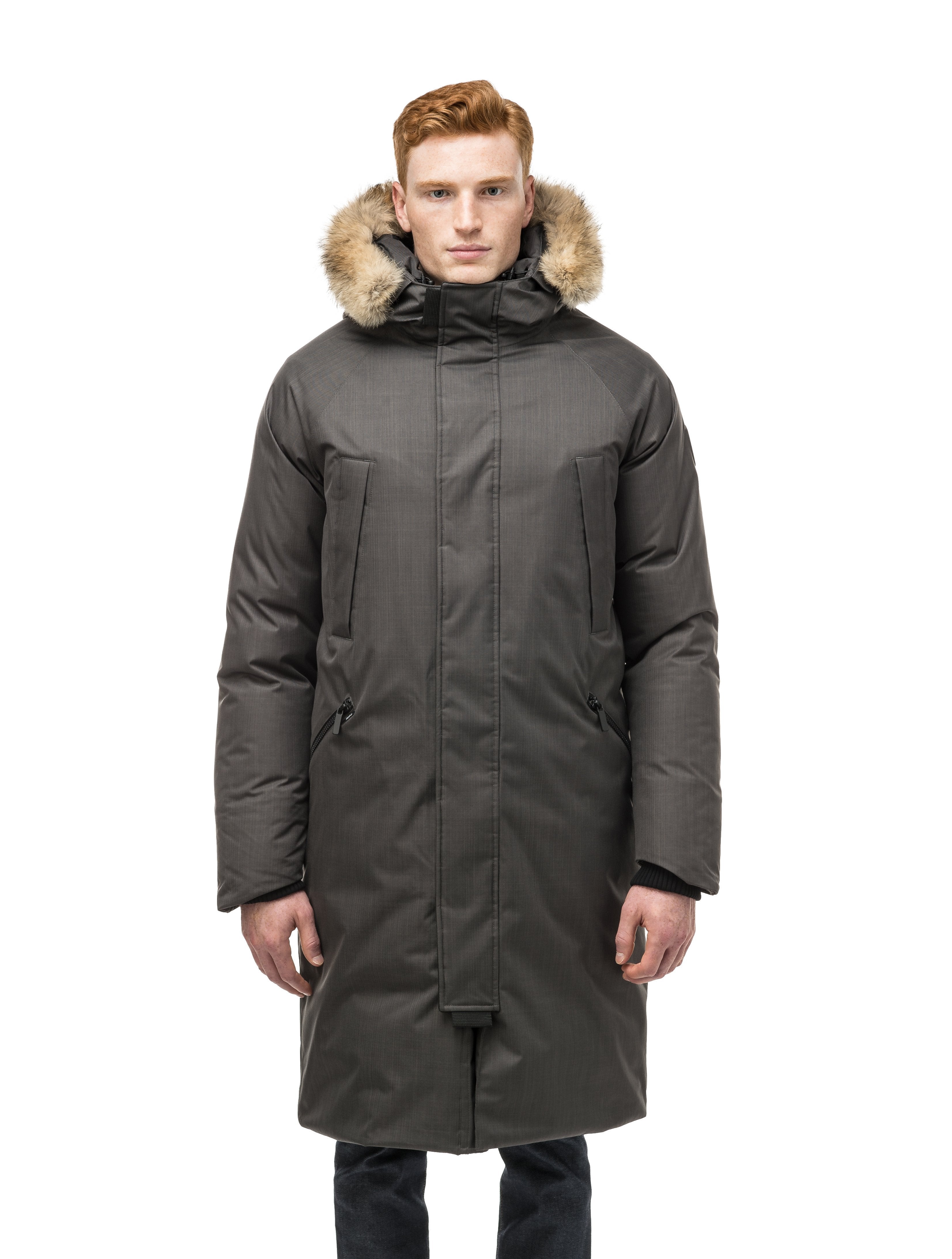 Mens knee clearance length parka